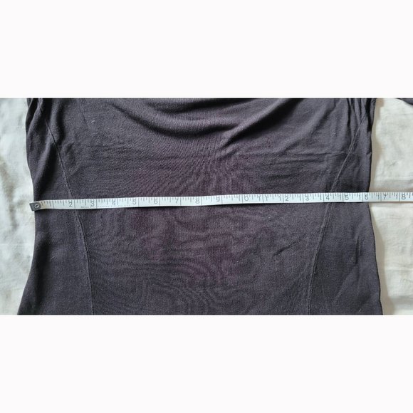 Aritzia Babaton Black Rayon Cowl Neck Long Sleeve - Picture 6 of 8